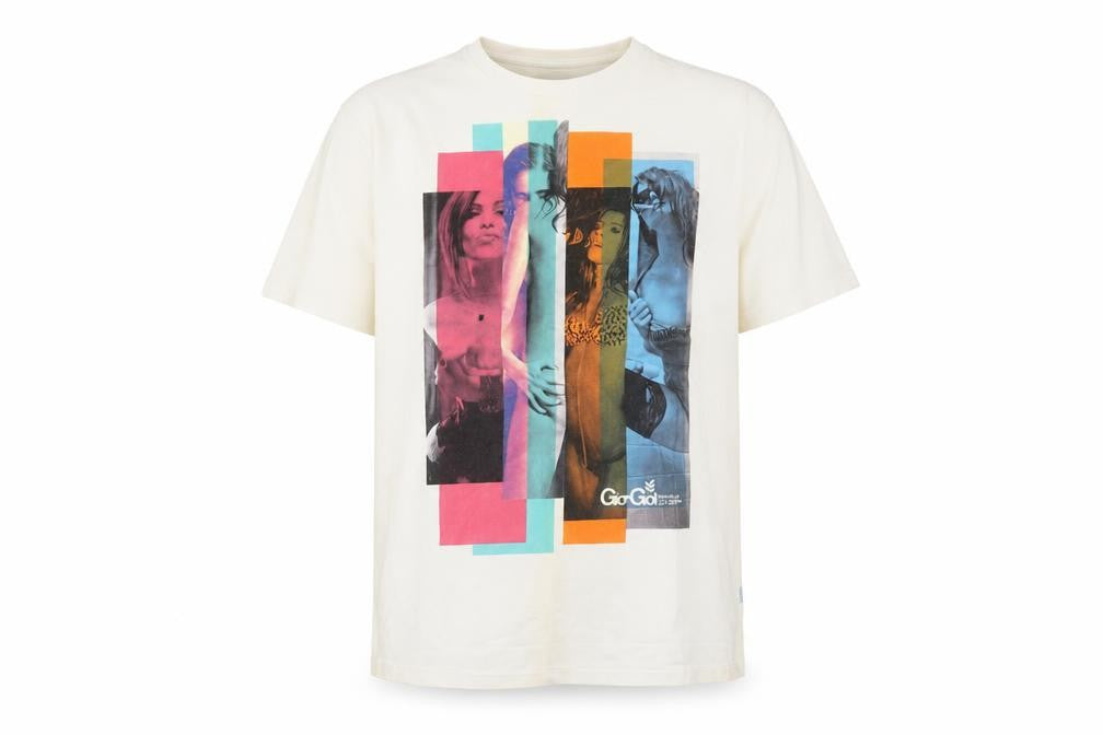 Go Go Men's XL White Graphic Print T-Shirt