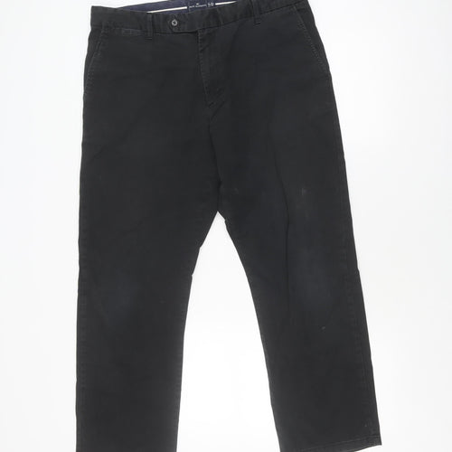 Marks and Spencer Black Men's Trousers, Size 36