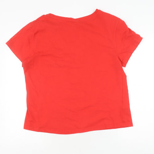 Wonder Woman Women's Red Cotton T-Shirt, Size 18
