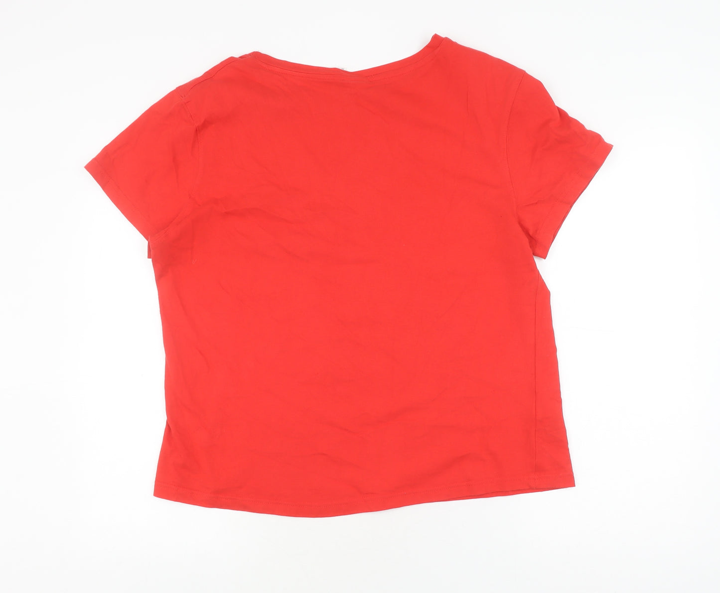 Wonder Woman Women's Red Cotton T-Shirt, Size 18