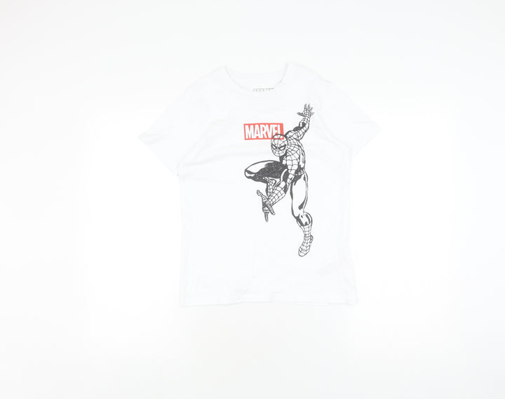 Trevo Boys Marvel Spider-Man White T-Shirt 9-10 Years