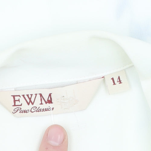 EWM Women’s Ivory Embroidered Button-Up Shirt