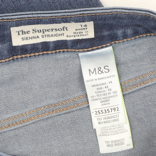 Marks and Spencer Women's Blue Sienna Straight Jeans Size 14