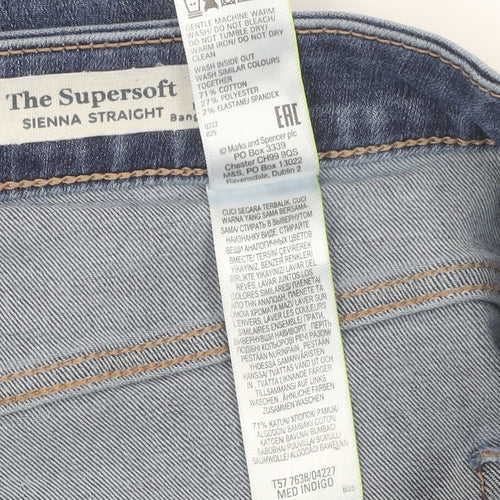 Marks and Spencer Women's Blue Sienna Straight Jeans Size 14