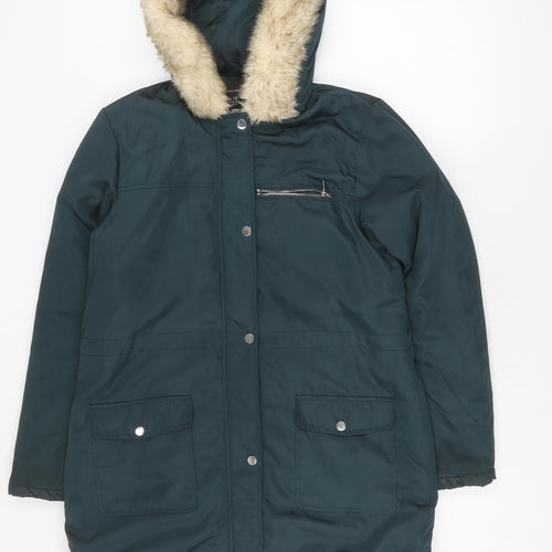 Dorothy Perkins Women's Green Parka Coat UK 12