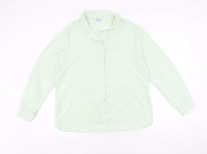 The Edinburgh Collection Women's Green Blouse Size 18