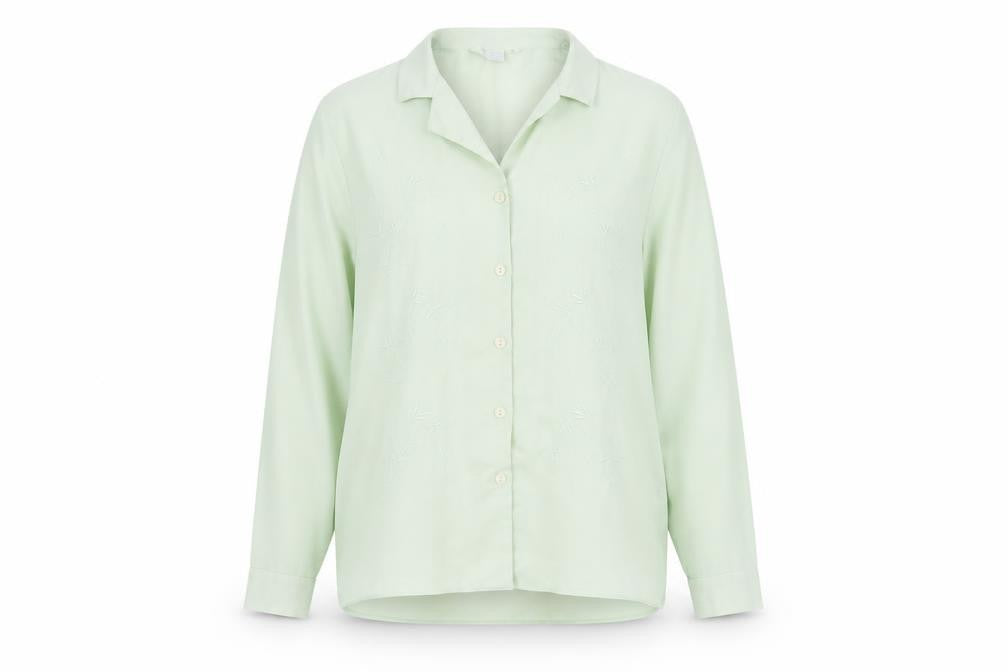 Front view of The Edinburgh Collection Women's Green Blouse, size 18