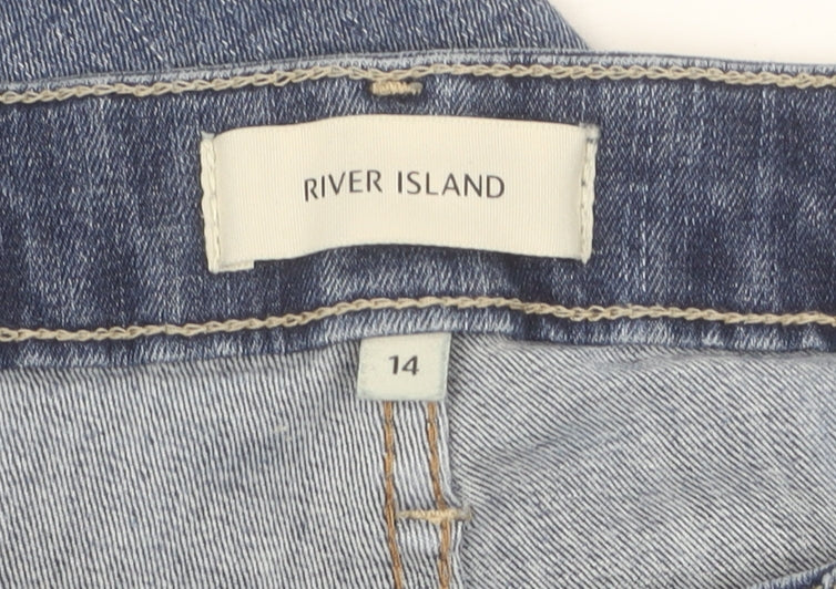 River Island Women's Blue Skinny Jeans Size 14
