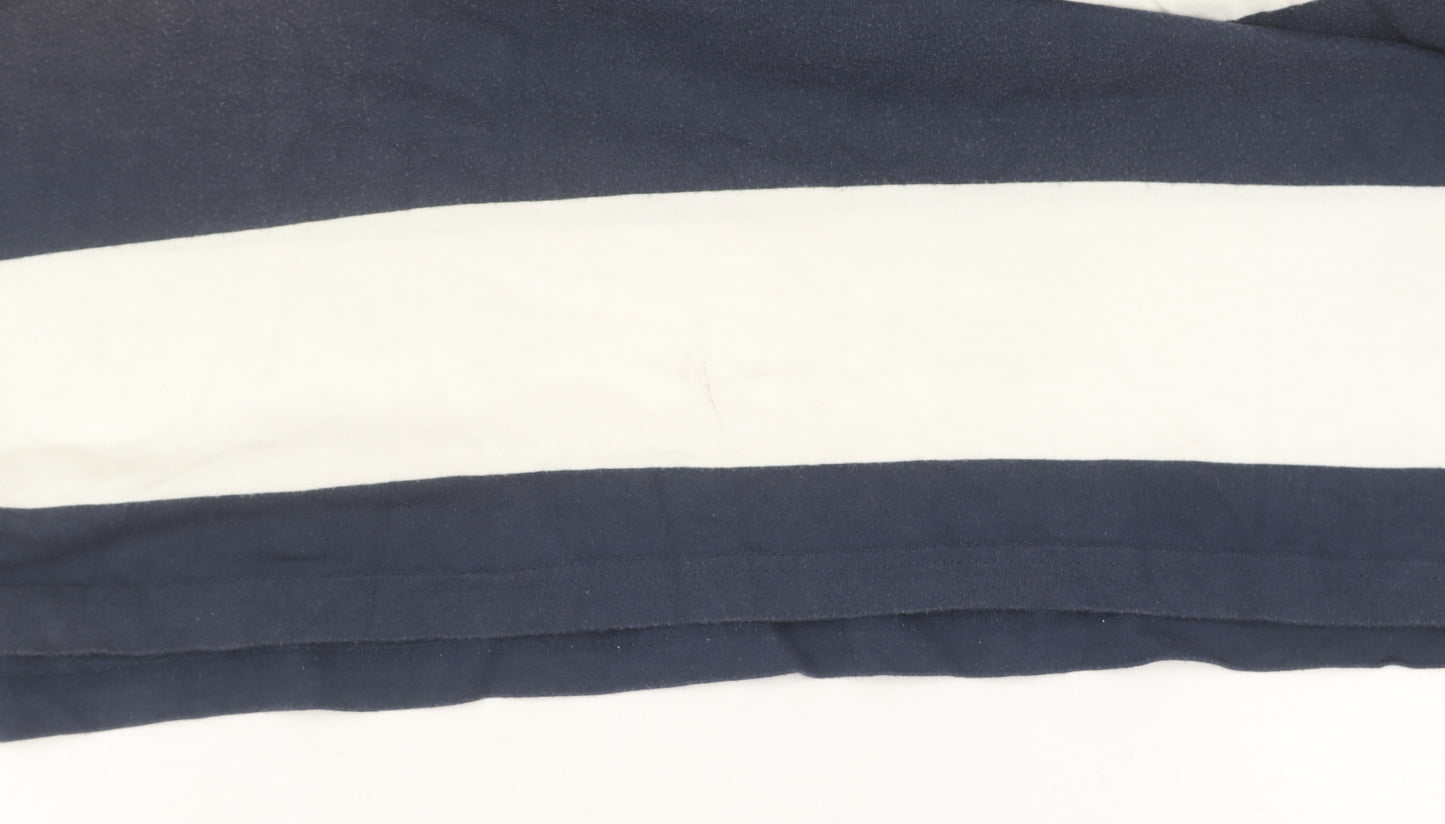 Livergy Men's Blue Striped Polo Shirt XL