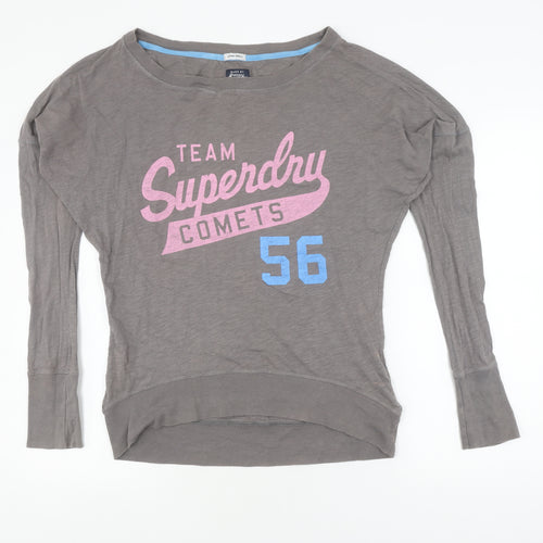 Superdry Women's Grey Pullover Sweatshirt, Small