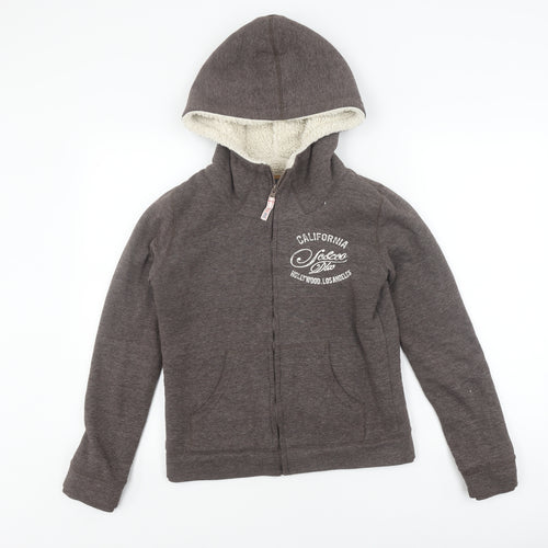 SoulCal & Co Women's Grey Hooded Jacket Size 10