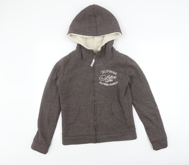 SoulCal & Co Women's Grey Hooded Jacket Size 10