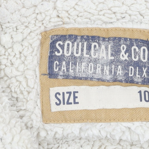 SoulCal & Co Women's Grey Hooded Jacket Size 10