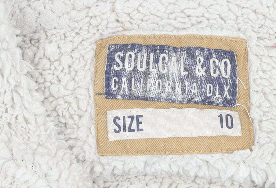 SoulCal & Co Women's Grey Hooded Jacket Size 10