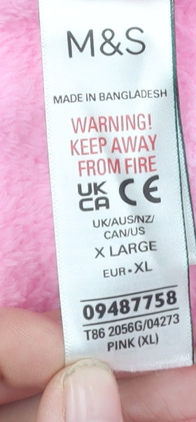 Marks and Spencer Women's XL Pink Hooded Robe