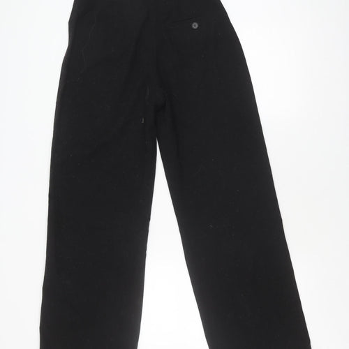 Bershka Women's Black Trousers Size 10 Flat Front