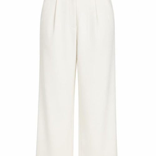 H&M Ivory Women's Straight Elastic Waist Trousers Size 10