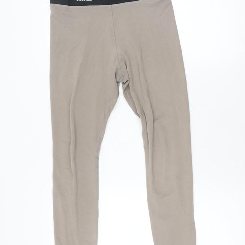 Nike Unisex Grey Compression Leggings M - Gym Training Fit