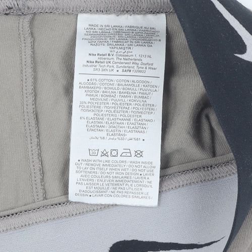 Nike Unisex Grey Compression Leggings M - Gym Training Fit