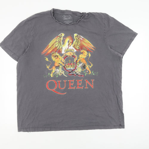 Queen Official Merch Men's Grey 2XL Graphic T-Shirt