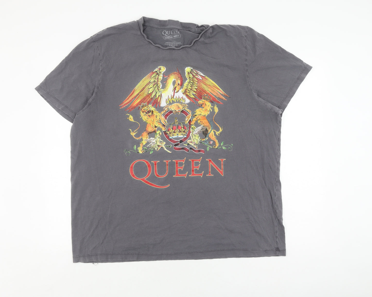 Queen Official Merch Men's Grey 2XL Graphic T-Shirt