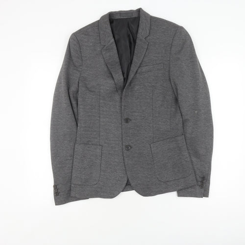 River Island Grey Unisex Blazer Size 34