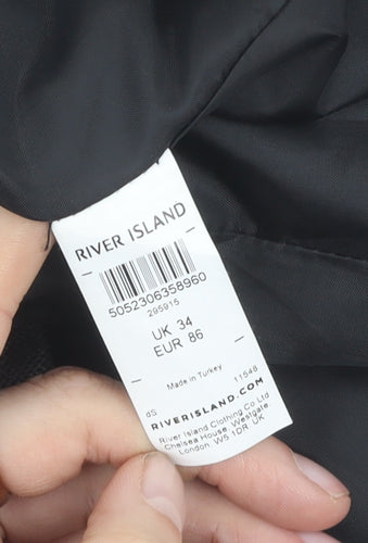 River Island Grey Unisex Blazer Size 34
