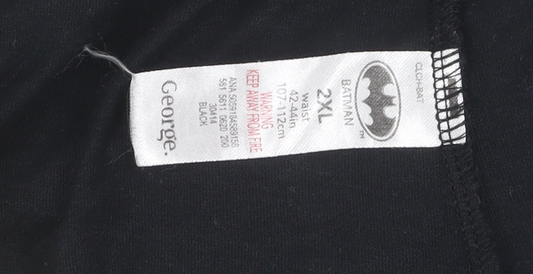 George Men's Black 2XL Batman Pyjama Pants Superhero