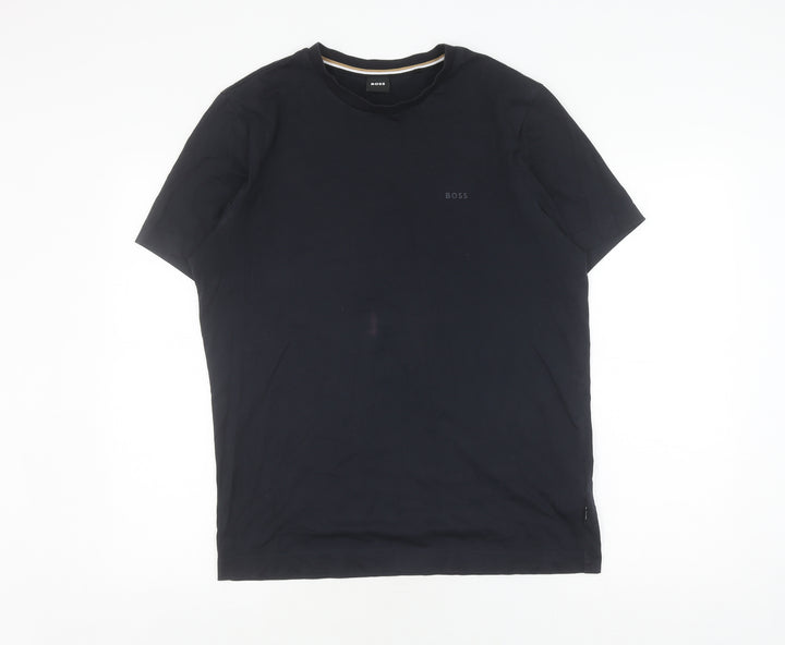 Boss Men's Black Medium T-Shirt, Crew Neck, Logo Accent