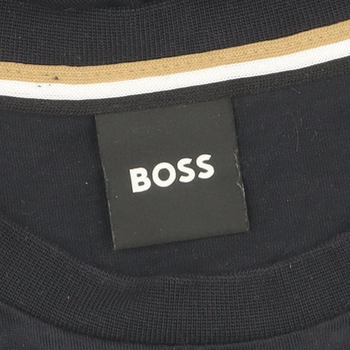 Boss Men's Black Medium T-Shirt, Crew Neck, Logo Accent