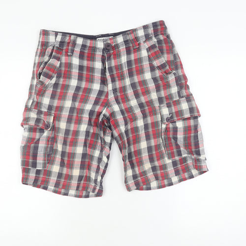 Topman Men's Cargo Shorts Multicoloured Plaid 32
