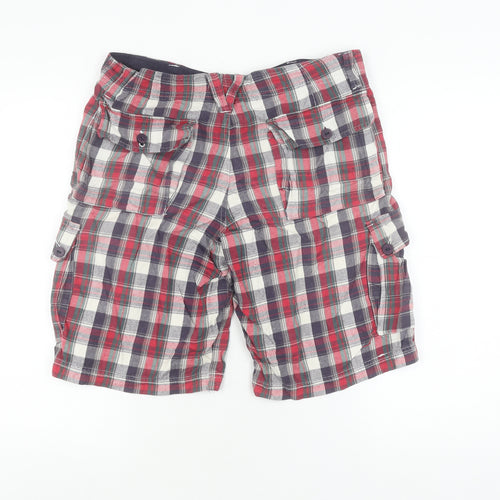 Topman Men's Cargo Shorts Multicoloured Plaid 32