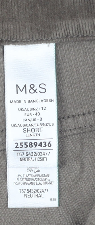 Marks and Spencer Women's Brown Corduroy Trousers Size 12