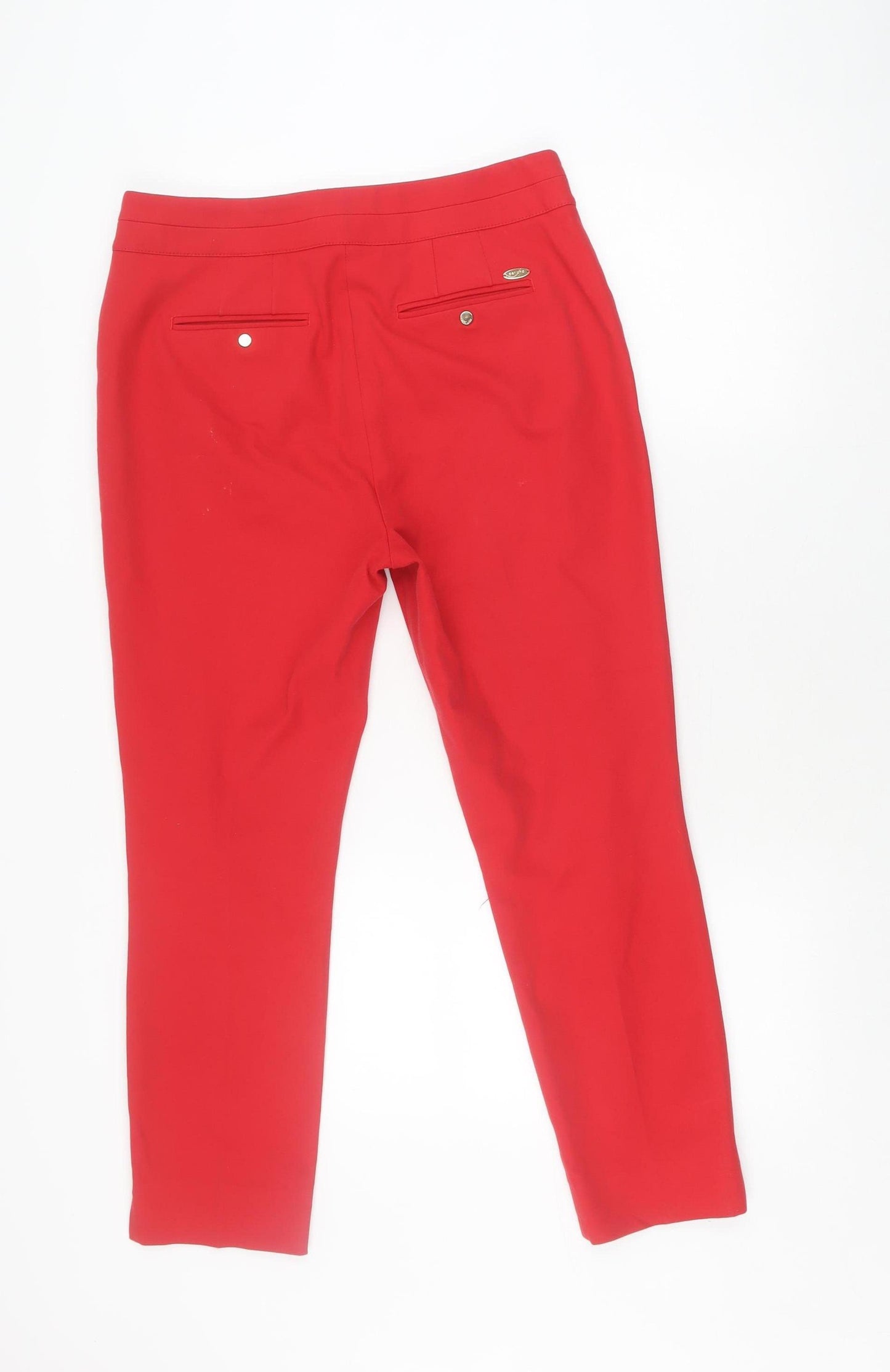 Marks and Spencer Women's Red Cropped Trousers Size 12