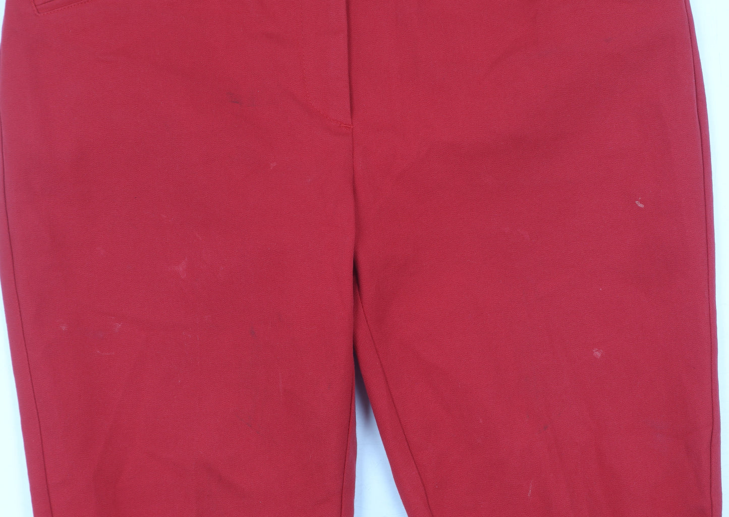 Marks and Spencer Women's Red Cropped Trousers Size 12