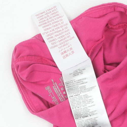 Nike Girls Pink Leggings 5 Years Activewear Elastic Waist