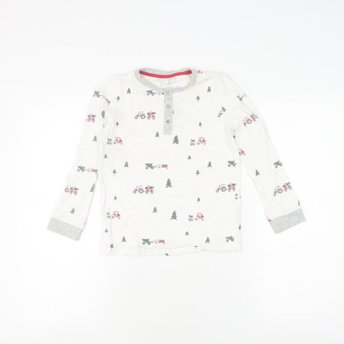 The Little White Company Boys White Christmas T-Shirt, 7-8 Years