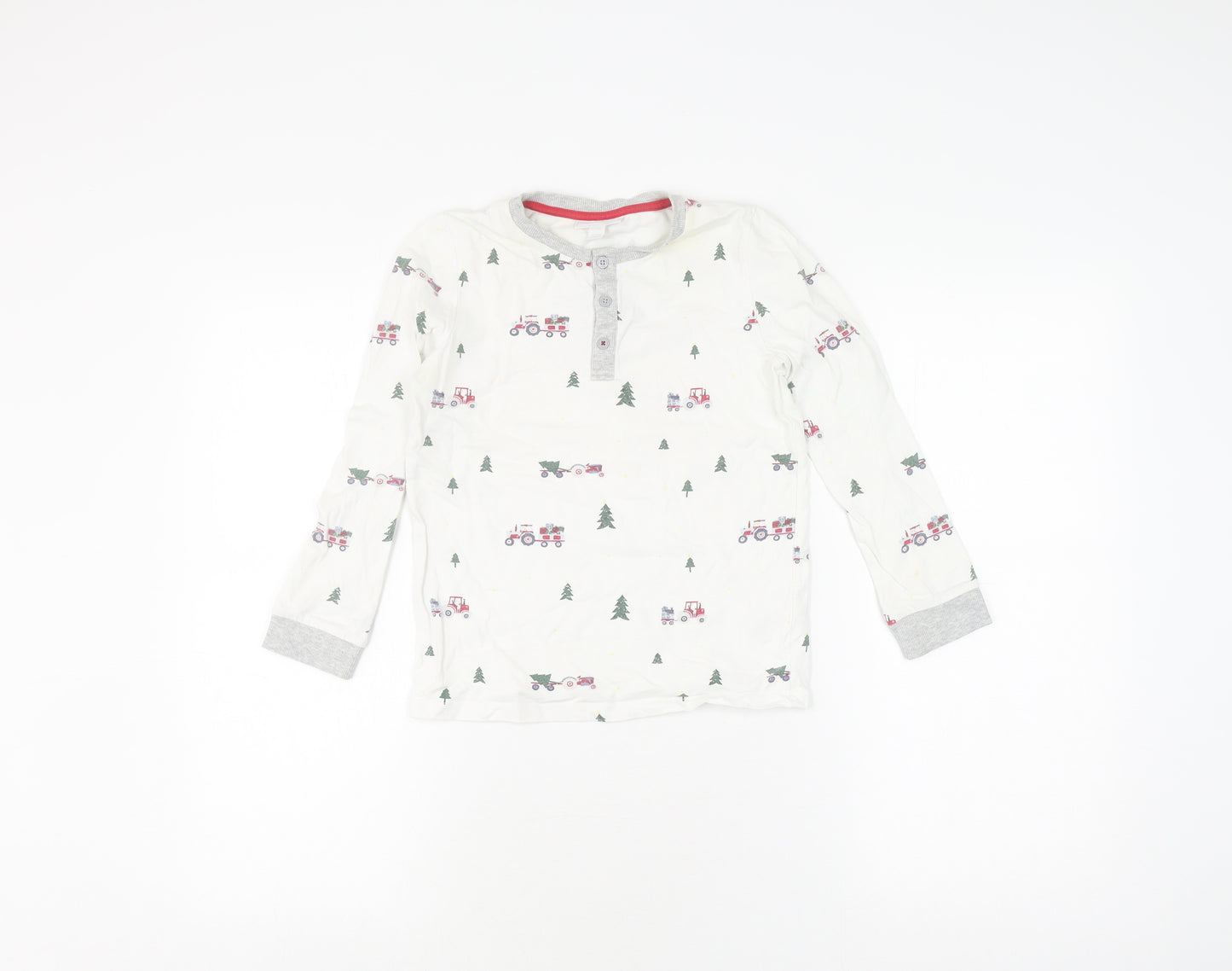 The Little White Company Boys White Christmas T-Shirt, 7-8 Years