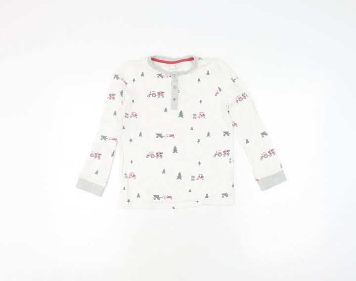 The Little White Company Boys White Christmas T-Shirt, 7-8 Years