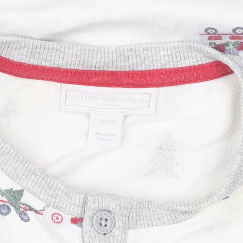 The Little White Company Boys White Christmas T-Shirt, 7-8 Years
