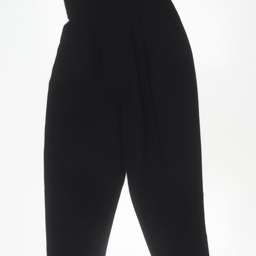 Topshop Women's Black Sleeveless Jumpsuit, Size 8