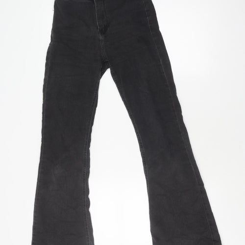 Bershka Women's Black Flared Jeans Size 6