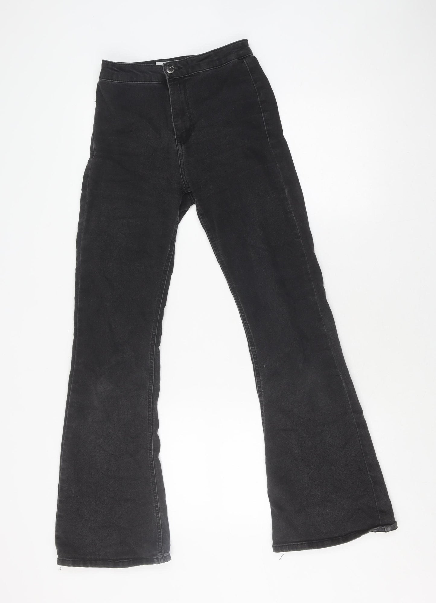 Bershka Women's Black Flared Jeans Size 6
