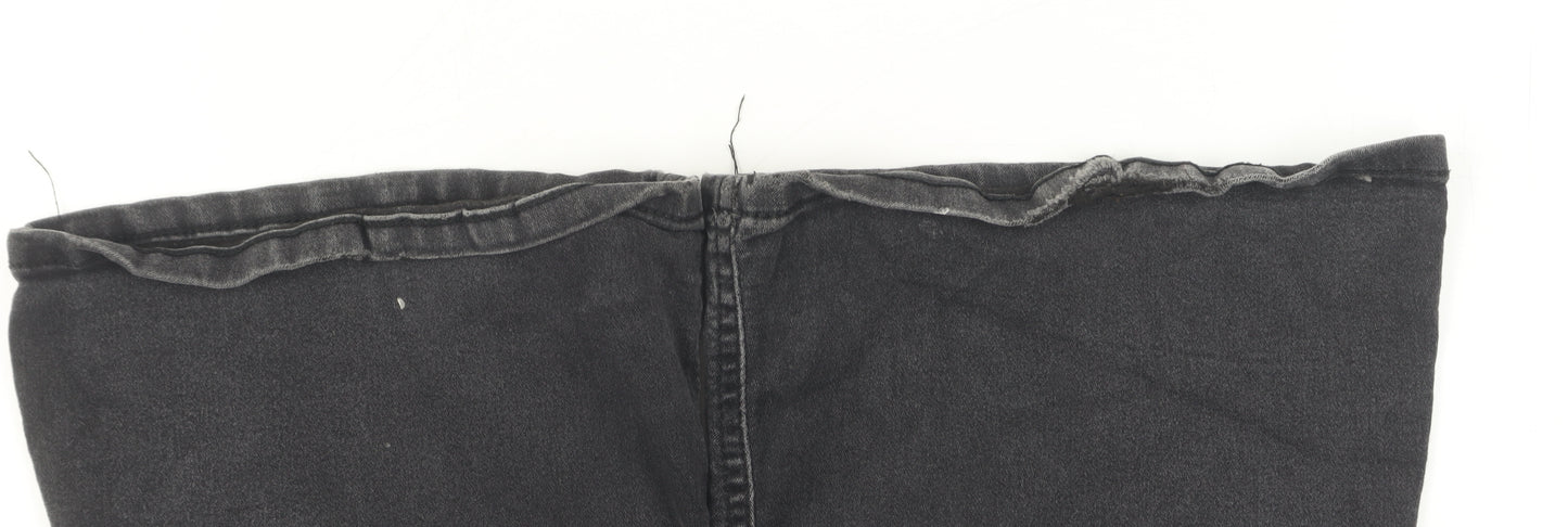 Bershka Women's Black Flared Jeans Size 6