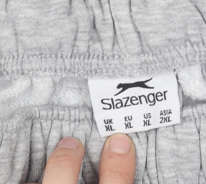 Slazenger Men's Grey XL Sweatpants for Casual Gym