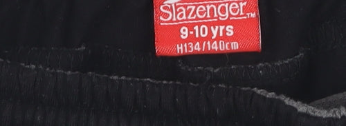 Slazenger Boys Black Track Pants 9-10 Years