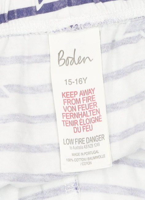 Boden Girls Multicoloured Striped Shorts 15-16Y Cotton