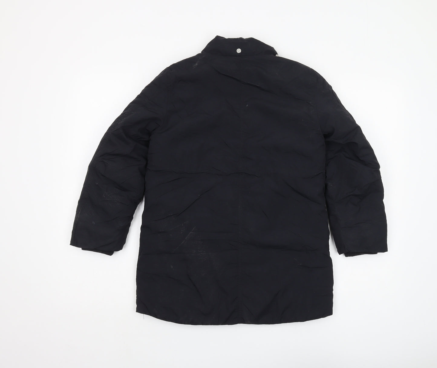 H&M Boys Black Puffer Jacket 7-8Y Long Winter Coat