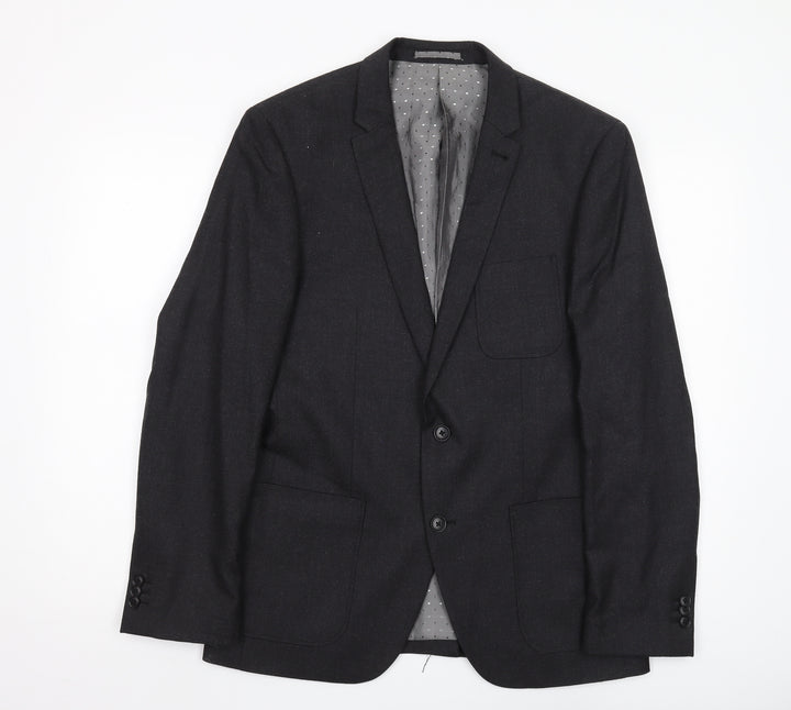 Jasper Conran Men's Black Blazer, Size 38, Classic Fit