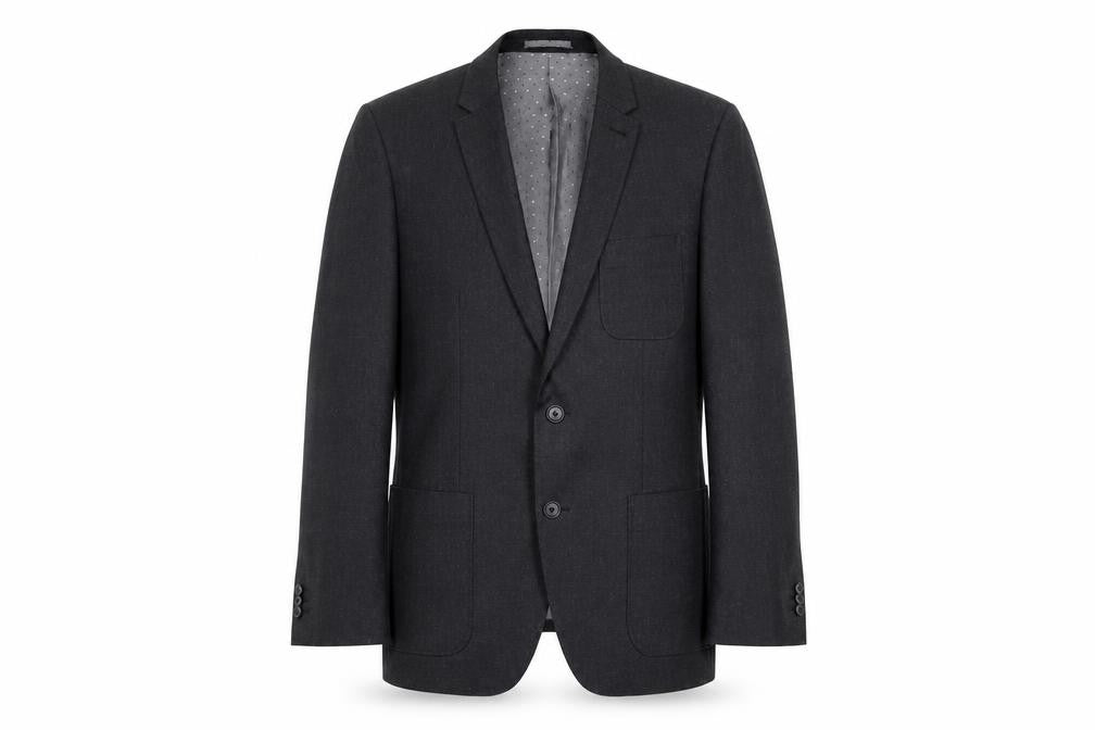 Front view of Jasper Conran Men's Black Blazer, size 38, Classic Fit